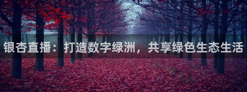 jrs直播低调看球吧：银杏直播：打造数字绿洲，共享绿色生态生活